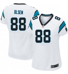 Womens Nike Carolina Panthers 88 Greg Olsen Game White NFL Jersey Womens Nike Carolina Panthers 88 Greg Olsen Game White NFL Jersey