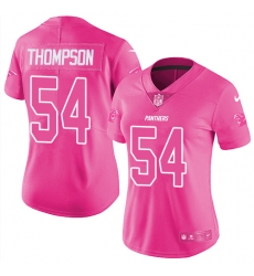 Womens Nike Panthers #54 Shaq Thompson Pink Stitched NFL Limited Rush Fashion Jersey Womens Nike Panthers #54 Shaq Thompson Pink Stitched NFL Limited Rush Fashion Jersey