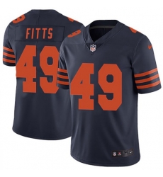 Kylie Fitts Chicago Bears #49 Men Color Rush Legend Nike Jersey Navy Blue Orange Kylie Fitts Chicago Bears #49 Men Color Rush Legend Nike Jersey Navy Blue Orange