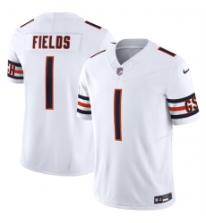 Men Chicago Bears 1 Justin Fields White 2023 F U S E Vapor Untouchable Limited Stitched Football Jersey Men Chicago Bears 1 Justin Fields White 2023 F U S E Vapor Untouchable Limited Stitched Football Jersey