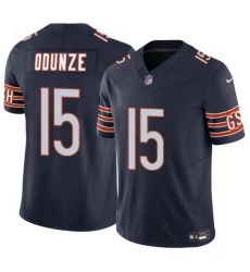 Men Chicago Bears 15 Rome Odunze Navy 2024 Draft F U S E Vapor Stitched Football Jersey Men Chicago Bears 15 Rome Odunze Navy 2024 Draft F U S E Vapor Stitched Football Jersey