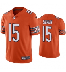 Men Chicago Bears 15 Trevor Siemian Orange Vapor Untouchable Limited Stitched Jersey Men Chicago Bears 15 Trevor Siemian Orange Vapor Untouchable Limited Stitched Jersey