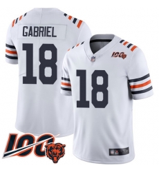 Men Chicago Bears 18 Taylor Gabriel White 100th Season Limited Football Jersey Men Chicago Bears 18 Taylor Gabriel White 100th Season Limited Football Jersey