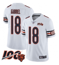 Men Chicago Bears 18 Taylor Gabriel White Vapor Untouchable Limited Player 100th Season Football Jersey Men Chicago Bears 18 Taylor Gabriel White Vapor Untouchable Limited Player 100th Season Football Jersey