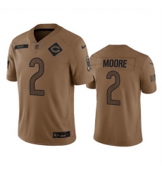 Men Chicago Bears 2 DJ Moore 2023 Brown Salute To Service Limited Stitched Football Jersey Men Chicago Bears 2 DJ Moore 2023 Brown Salute To Service Limited Stitched Football Jersey