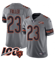 Men Chicago Bears 23 Kyle Fuller Limited Silver Inverted Legend 100th Season Football Jersey Men Chicago Bears 23 Kyle Fuller Limited Silver Inverted Legend 100th Season Football Jersey