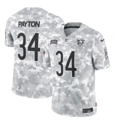Men Chicago Bears 34 Walter Payton 2024 Arctic Camo Salute To Service Limited Stitched Football Jersey Men Chicago Bears 34 Walter Payton 2024 Arctic Camo Salute To Service Limited Stitched Football Jersey