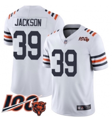 Men Chicago Bears 39 Eddie Jackson White 100th Season Limited Football Jersey Men Chicago Bears 39 Eddie Jackson White 100th Season Limited Football Jersey