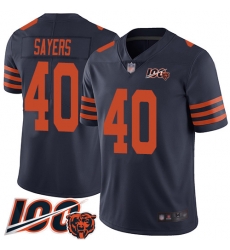 Men Chicago Bears 40 Gale Sayers Limited Navy Blue Rush Vapor Untouchable 100th Season Football Jersey Men Chicago Bears 40 Gale Sayers Limited Navy Blue Rush Vapor Untouchable 100th Season Football Jersey