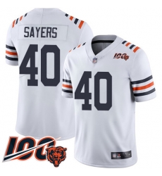 Men Chicago Bears 40 Gale Sayers White 100th Season Limited Football Jersey Men Chicago Bears 40 Gale Sayers White 100th Season Limited Football Jersey