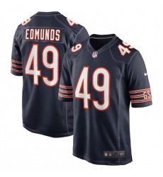Men Chicago Bears 49 Tremaine Edmunds Navy Stitched Game Jersey Men Chicago Bears 49 Tremaine Edmunds Navy Stitched Game Jersey