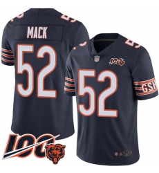 Men Chicago Bears 52 Khalil Mack Navy Blue Team Color 100th Season Limited Football Jersey Men Chicago Bears 52 Khalil Mack Navy Blue Team Color 100th Season Limited Football Jersey