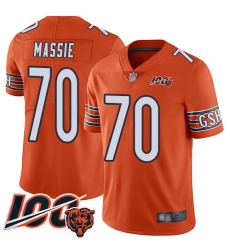 Men Chicago Bears 70 Bobby Massie Orange Alternate 100th Season Limited Football Jersey Men Chicago Bears 70 Bobby Massie Orange Alternate 100th Season Limited Football Jersey