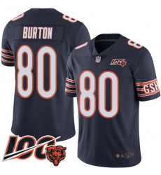 Men Chicago Bears 80 Trey Burton Navy Blue Team Color 100th Season Limited Football Jersey Men Chicago Bears 80 Trey Burton Navy Blue Team Color 100th Season Limited Football Jersey