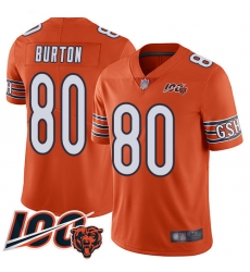 Men Chicago Bears 80 Trey Burton Orange Alternate 100th Season Limited Football Jersey Men Chicago Bears 80 Trey Burton Orange Alternate 100th Season Limited Football Jersey