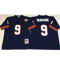 Men Chicago Bears 9 Jim McMahon Navy M&N Throwback Jersey Men Chicago Bears 9 Jim McMahon Navy M&N Throwback Jersey