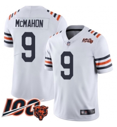Men Chicago Bears 9 Jim McMahon White 100th Season Limited Football Jersey Men Chicago Bears 9 Jim McMahon White 100th Season Limited Football Jersey
