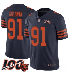 Men Chicago Bears 91 Eddie Goldman Limited Navy Blue Rush Vapor Untouchable 100th Season Football Jersey Men Chicago Bears 91 Eddie Goldman Limited Navy Blue Rush Vapor Untouchable 100th Season Football Jersey