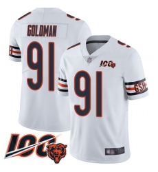 Men Chicago Bears 91 Eddie Goldman White Vapor Untouchable Limited Player 100th Season Football Jersey Men Chicago Bears 91 Eddie Goldman White Vapor Untouchable Limited Player 100th Season Football Jersey