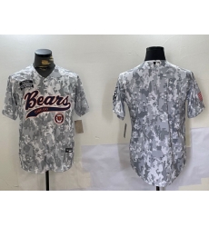 Men Chicago Bears Camo With Patch Cool Base Stitched Baseball Jersey 6 Men Chicago Bears Camo With Patch Cool Base Stitched Baseball Jersey 6