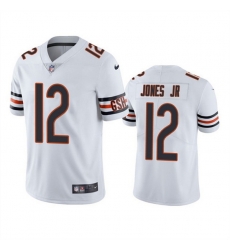 Men's Chicago Bears #12 Velus Jones Jr. White Vapor untouchable Limited Stitched Jersey Men's Chicago Bears #12 Velus Jones Jr. White Vapor untouchable Limited Stitched Jersey