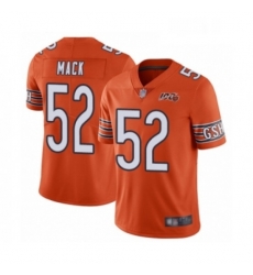 Mens Chicago Bears 52 Khalil Mack Orange Alternate 100th Season Limited Football Jersey Mens Chicago Bears 52 Khalil Mack Orange Alternate 100th Season Limited Football Jersey