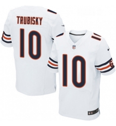 Mens Nike Chicago Bears 10 Mitchell Trubisky Elite White NFL Jersey Mens Nike Chicago Bears 10 Mitchell Trubisky Elite White NFL Jersey