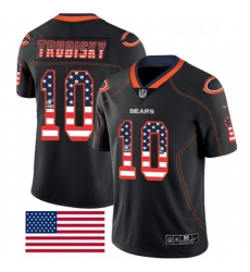 Mens Nike Chicago Bears 10 Mitchell Trubisky Limited Black Rush USA Flag NFL Jersey Mens Nike Chicago Bears 10 Mitchell Trubisky Limited Black Rush USA Flag NFL Jersey