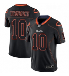 Mens Nike Chicago Bears 10 Mitchell Trubisky Limited Lights Out Black Rush NFL Jersey Mens Nike Chicago Bears 10 Mitchell Trubisky Limited Lights Out Black Rush NFL Jersey