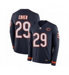Mens Nike Chicago Bears 29 Tarik Cohen Limited Navy Blue Therma Long Sleeve NFL Jersey Mens Nike Chicago Bears 29 Tarik Cohen Limited Navy Blue Therma Long Sleeve NFL Jersey