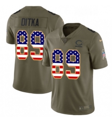 Mens Nike Chicago Bears 89 Mike Ditka Limited OliveUSA Flag Salute to Service NFL Jersey Mens Nike Chicago Bears 89 Mike Ditka Limited OliveUSA Flag Salute to Service NFL Jersey