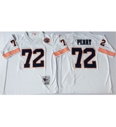 Mitchell&Ness Bears 72 William Perry White Big No Throwback Stitched NFL Jersey Mitchell&Ness Bears 72 William Perry White Big No Throwback Stitched NFL Jersey