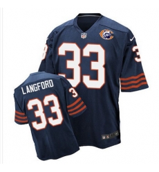Nike Bears #33 Jeremy Langford Navy Blue Throwback Mens Stitched NFL Elite Jersey Nike Bears #33 Jeremy Langford Navy Blue Throwback Mens Stitched NFL Elite Jersey