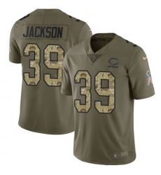 Nike Bears #39 Eddie Jackson Olive Camo Mens Stitched NFL Limited 2017 Salute To Service Jersey Nike Bears #39 Eddie Jackson Olive Camo Mens Stitched NFL Limited 2017 Salute To Service Jersey