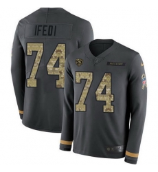 Nike Bears 74 Germain Ifedi Anthracite Salute to Service Men Stitched NFL Limited Therma Long Sleeve Jersey Nike Bears 74 Germain Ifedi Anthracite Salute to Service Men Stitched NFL Limited Therma Long Sleeve Jersey