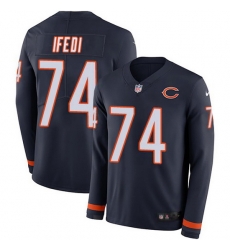 Nike Bears 74 Germain Ifedi Navy Blue Team Color Men Stitched NFL Limited Therma Long Sleeve Jersey Nike Bears 74 Germain Ifedi Navy Blue Team Color Men Stitched NFL Limited Therma Long Sleeve Jersey