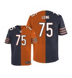 Nike Bears #75 Kyle Long Navy Blue Orange Mens Stitched NFL Elite Split Jersey Nike Bears #75 Kyle Long Navy Blue Orange Mens Stitched NFL Elite Split Jersey