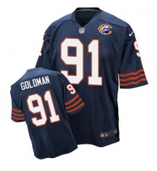 Nike Bears #91 Eddie Goldman Navy Blue Throwback Mens Stitched NFL Elite Jersey Nike Bears #91 Eddie Goldman Navy Blue Throwback Mens Stitched NFL Elite Jersey