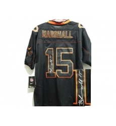 Nike Chicago Bears 15 Brandon Marshall Black Elite Light Out Signed NFL Jersey Nike Chicago Bears 15 Brandon Marshall Black Elite Light Out Signed NFL Jersey