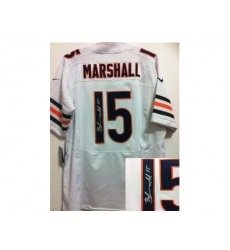 Nike Chicago Bears 15 Brandon Marshall White Elite Signed NFL Jersey Nike Chicago Bears 15 Brandon Marshall White Elite Signed NFL Jersey