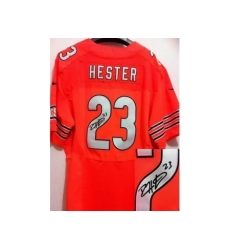 Nike Chicago Bears 23 Devin Hester Orange Elite Signed NFL Jersey Nike Chicago Bears 23 Devin Hester Orange Elite Signed NFL Jersey