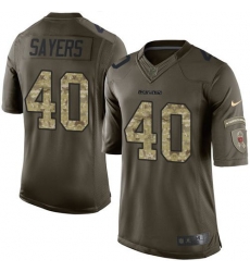 Nike Chicago Bears #40 Gale Sayers Green Men 27s Stitched NFL Limited Salute to Service Jersey Nike Chicago Bears #40 Gale Sayers Green Men 27s Stitched NFL Limited Salute to Service Jersey