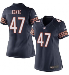 Nike NFL Chicago Bears #47 Chris Conte Navy Blue Women's Limited Team Color Nike NFL Chicago Bears #47 Chris Conte Navy Blue Women's Limited Team Color