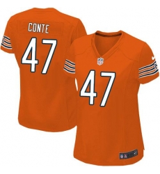 Nike NFL Chicago Bears #47 Chris Conte Orange Women's Game Alternate Jersey Nike NFL Chicago Bears #47 Chris Conte Orange Women's Game Alternate Jersey