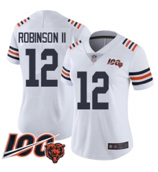 Women Chicago Bears 12 Allen Robinson White 100th Season Limited Football Jersey Women Chicago Bears 12 Allen Robinson White 100th Season Limited Football Jersey
