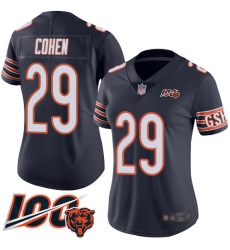 Women Chicago Bears 29 Tarik Cohen Navy Blue Team Color 100th Season Limited Football Jersey Women Chicago Bears 29 Tarik Cohen Navy Blue Team Color 100th Season Limited Football Jersey