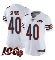 Women Chicago Bears 40 Gale Sayers White Vapor Untouchable Limited Player 100th Season Football Jersey Women Chicago Bears 40 Gale Sayers White Vapor Untouchable Limited Player 100th Season Football Jersey