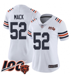 Women Chicago Bears 52 Khalil Mack White 100th Season Limited Football Jersey Women Chicago Bears 52 Khalil Mack White 100th Season Limited Football Jersey