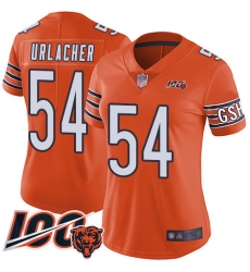 Women Chicago Bears 54 Brian Urlacher Orange Alternate 100th Season Limited Football Jersey Women Chicago Bears 54 Brian Urlacher Orange Alternate 100th Season Limited Football Jersey