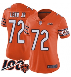 Women Chicago Bears 72 Charles Leno Orange Alternate 100th Season Limited Football Jersey Women Chicago Bears 72 Charles Leno Orange Alternate 100th Season Limited Football Jersey